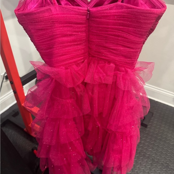 Nox Anabel Pink Strapless Sweetheart Mini Dress for Prom/Bat Mitzvah - Picture 4 of 5